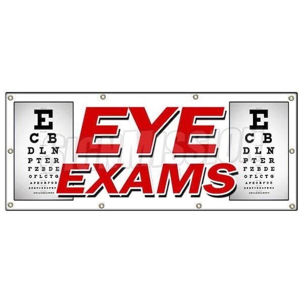 EYE EXAMS BANNER SIGN optometrist optician glasses prescription lens